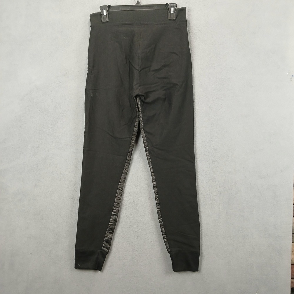 SR Jogger Pants Women Medium Black Rayon Tapered Leg Drawstring Athletic Running - Picture 2 of 7